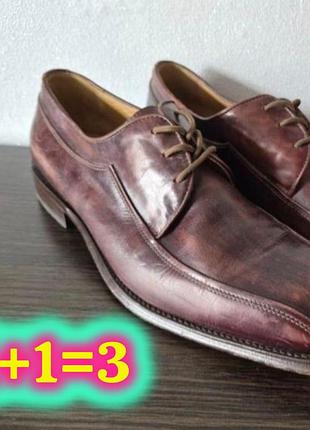 Італійські шкіряні туфлі дербі bata (made in italy) — розмір 43