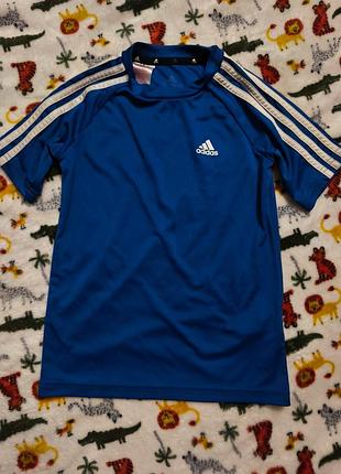 Синя спортивна футболка / лонгслів adidas primegreen (р. 128, 7–8 років)