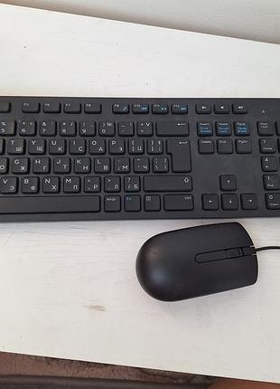 Комплект dell: комп'ютерна клавіатура та мишка usb