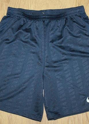 Шорты спортивные синие nike dri-fit на 12-13 лет 147-158см.