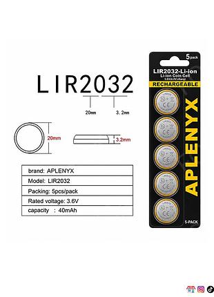 Акумулятор lir 2032 40mah 3v батарея