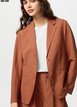 Піджак зі змішаного льону uniqlo