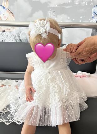 Святкова сукня mini born на 1 рік 12-18 місяців