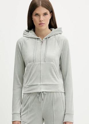 Велюрове худі на блискавці від відомого бренду juicy couture.