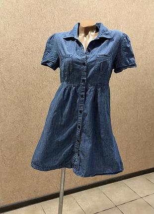 👗 стильна джинсова сукня-сорочка синього кольору