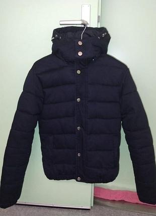 Чоловіча демісезонна/зимова куртка zara man (розмір m) з капюшоном