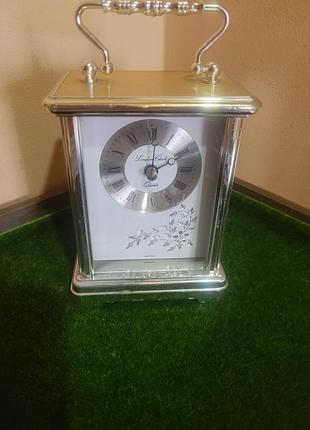 Вінтажний каретний годинник london clock co (німеччина), робочий