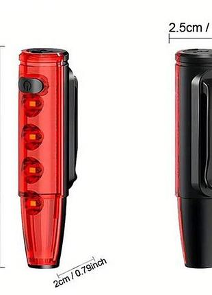 Велоліхтар задній на багажник leadbike ld77-ls-4 led, задній ліхтар для шосейного велосипеда fn-63