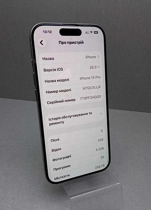 Мобильный телефон смартфон б/у apple iphone 15 pro 256gb esim