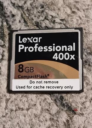 Картка пам'яті 8 Гб lexar professional 400x 52.9/82.0 compactflash cf compact flash лексар