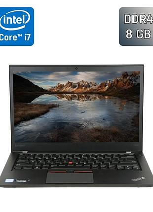 Ноутбук lenovo thinkpad t460s / 14" (1920x1080) ips / intel core i7-6600u (2 (4) ядра по 2.6 - 3.4 ghz) / 8 gb ddr4 / 256 gb ssd /
