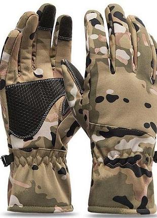 Рукавиці зимові soft shell. мультикам l