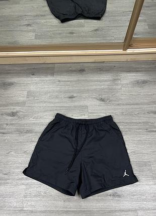 Мужские шорты air jordan essentials poolside 5" shorts, оригинал, плавательные, черные, размер l (fq4562-010)