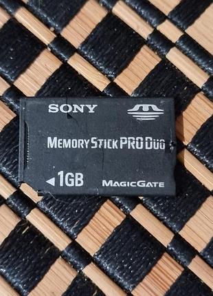 Карта памяти 1 гб sony 1.97/8.21 memory stick pro duo memorystick сони мемористик
