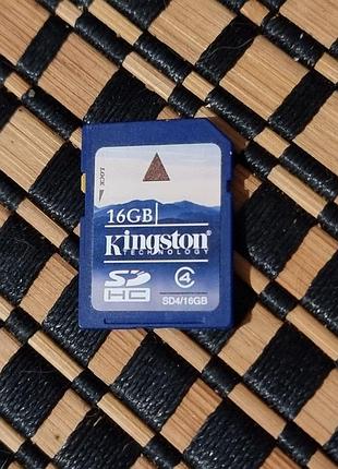 Картка пам'яті 16 Гб (4 гб окс) 4 клас 19.1/20.5 sd kingston sdhc