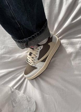 Женские кроссовки найк аир джордан nike air jordan 1 low og beige/gray 37
