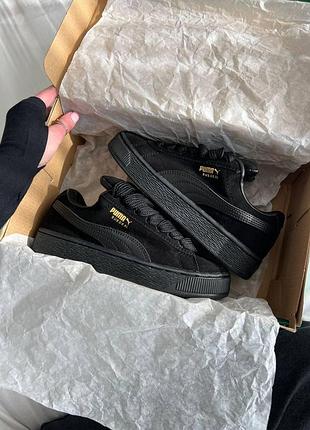 Женские кроссовки стильные пума суэде puma suede xl black 38 41