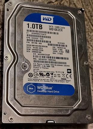 79% (h2testw ок) hdd 3.5 1 тб wd blue 7200 134/137 жорсткий диск western digital вд wd10ezex-60m2na0