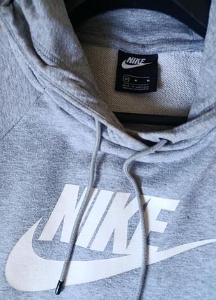Nike худи унисекс серое m | реглан | оригинал