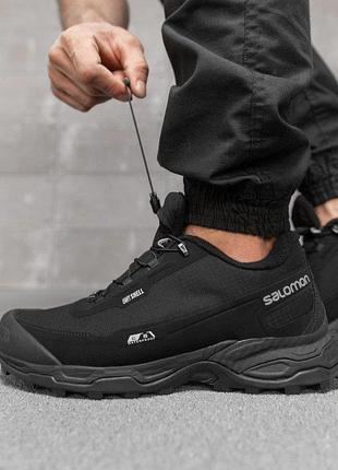 Мужские термо кроссовки salomon black a4006-1 нп4911