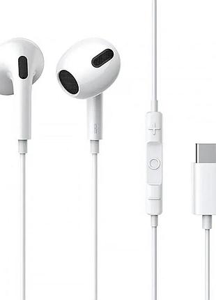 Стерео навушники baseus encok cz19 type-c (a00182201) moon white