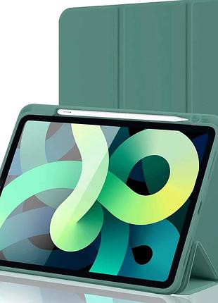 Чехол smart case для ipad 10.2 2019 2021 с держателем для стилуса защита от ударов зеленый