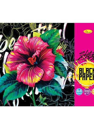 Скетчбук "black flowers rainbow" сбч-а4-24-3 а4, 24 аркуші