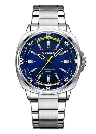 Наручний годинник curren 8455 silver-blue