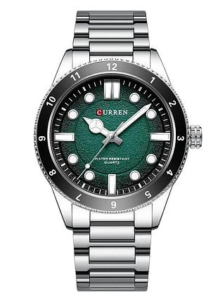 Наручний годинник curren 8450 silver-green