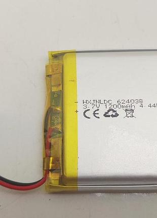 Літій-полімерний акумулятор 3.7v, 1200mah (4.44wh) hxjnldc 624038