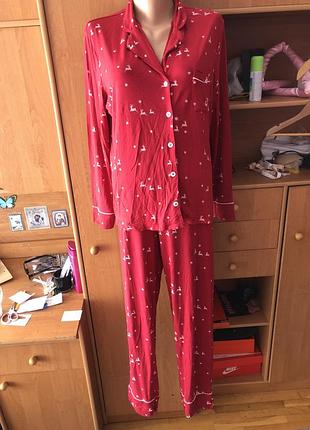 Пижама, комплект, размер m/l. 97% viscose+3% elastane, billie.