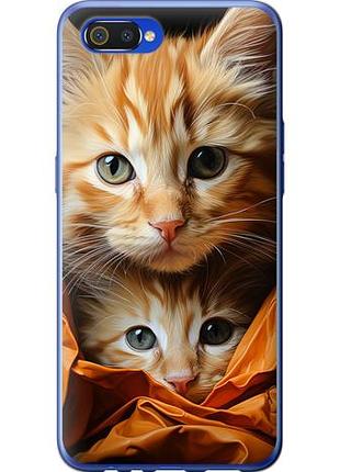 Чехол на realme c2 котики 2 из пластика fch_0159548