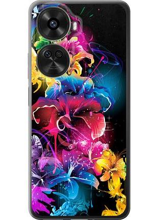 Чехол на huawei nova xiaomi 12 se / nova 11 se абстрактные цветы из силикона fch_01730