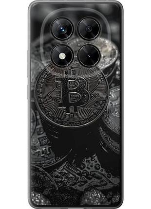 Чехол на xiaomi redmi note 14 pro+ 5g black bitcoin из силикона fch_0158837