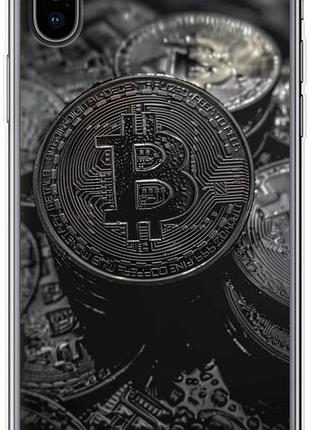 Чехол на iphone x black bitcoin из силикона fch_0158865