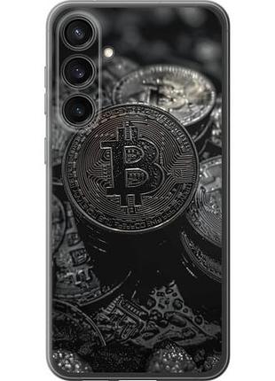 Чехол на samsung galaxy s23 fe black bitcoin из силикона fch_0172979