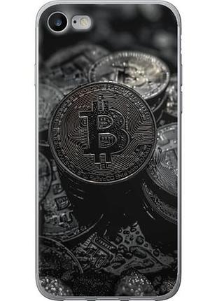 Чехол на iphone 7 black bitcoin из пластика fch_0158792