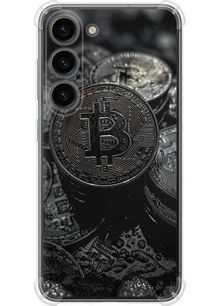 Чехол на samsung galaxy s23 black bitcoin из силикона fch_0172991