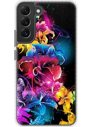Чехол на samsung galaxy s22 plus абстрактные цветы bumper fch_0173007