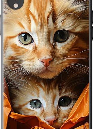 Чехол на iphone xr котики 2 из пластика fch_0159616