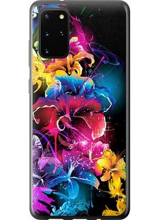 Чехол на samsung galaxy s20 plus абстрактные цветы из пластика fch_0022763