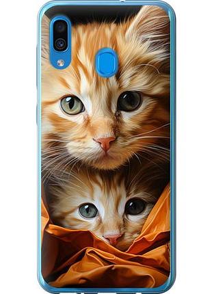 Чехол на samsung galaxy a30 2019 a305f котики 2 из пластика fch_0008258