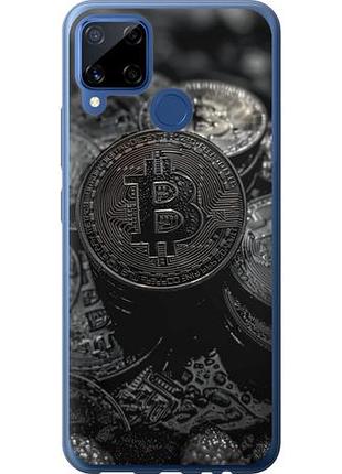 Чехол на realme c15 black bitcoin из силикона fch_0158805