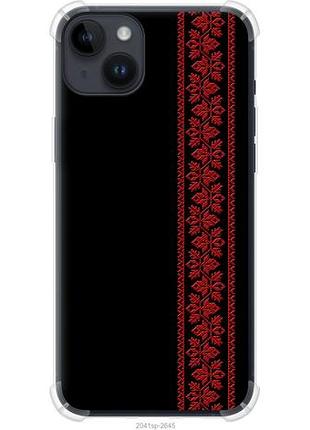 Чехол на iphone 14 plus вышиванка 53 из силикона fch_0159308