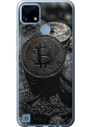 Чехол на realme c21 black bitcoin из силикона fch_0158779
