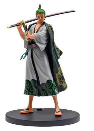 Фигурка ророноа зоро в кимоно "ван пис" one piece abc 17 см