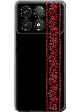 Чехол на xiaomi poco f6 pro вышиванка 53 из силикона fch_0159389