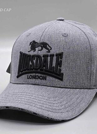 Чоловіча кепка lonsdale london у квітах, чоловіча бейсболка, головні убори, брендова кепка, модна кепка темно-сірій