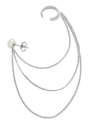 Серебряные серьги proba с натуральным жемчугом (2214595)