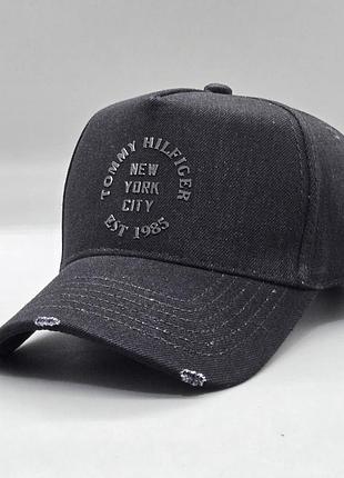 Чоловіча джинсова кепка tommy hilfiger, кепка томмі хілфігер, бейсболка tommy hilfiger, бейсболка томмі хілфігер, кепка джинс
